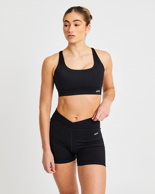 AYBL Flow Sports Bra Nere | LDTJH-7182