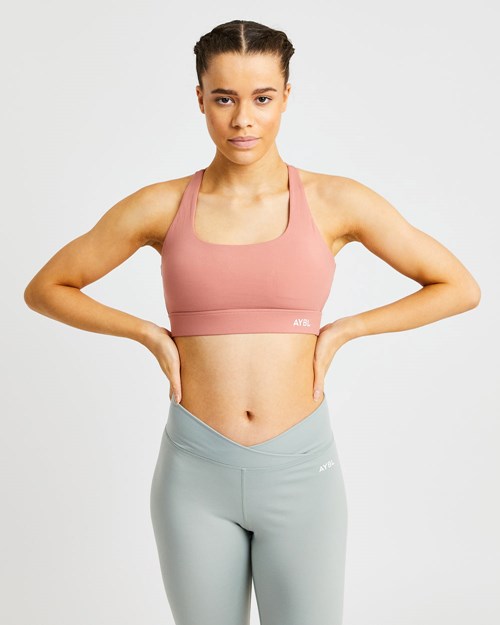 AYBL Flow Sports Bra Rosa | SVJUH-5467