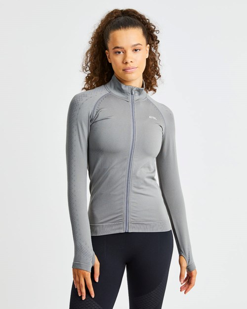 AYBL Ignite Seamless Zip Jacket Grigie | BIRAS-3295
