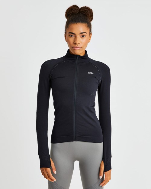 AYBL Ignite Seamless Zip Jacket Nere | IHKEM-5740