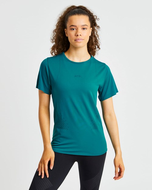 AYBL Ignite T Shirt Hyper Teal | OQNCK-8972