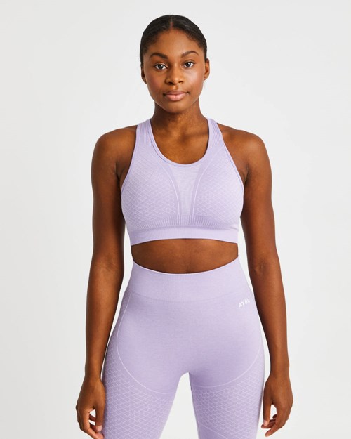 AYBL Impact Seamless Sports Bra Lilac | JXDIT-3915