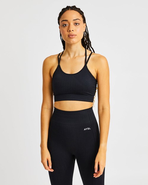 AYBL Luxe Seamless Sports Bra Nere | HFSNO-7318