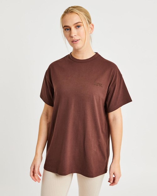 AYBL Luxe T Shirt Marroni | ZKMQI-2389