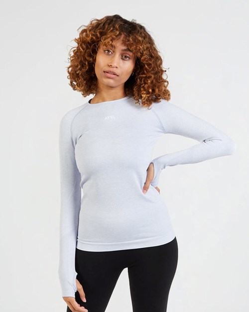 AYBL Motion Seamless Long Sleeve Top Blu | HFXPB-2934