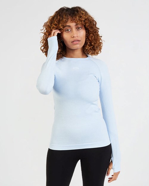 AYBL Motion Seamless Long Sleeve Top Blu | RCOSG-9860