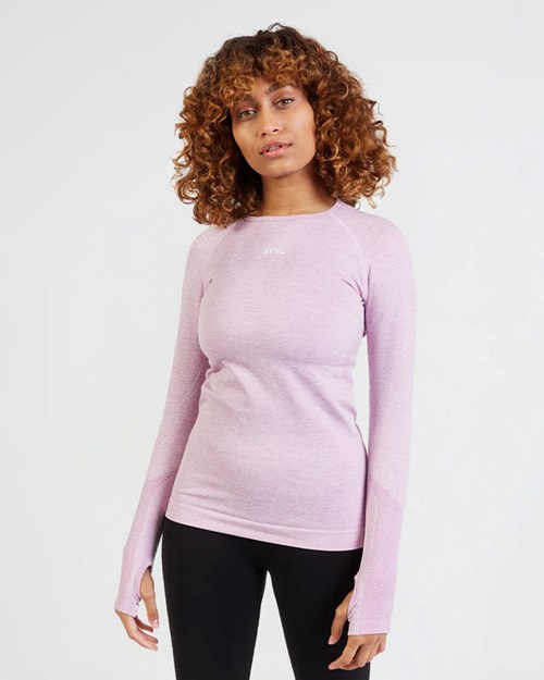 AYBL Motion Seamless Long Sleeve Top Rosa | VFWAQ-2704