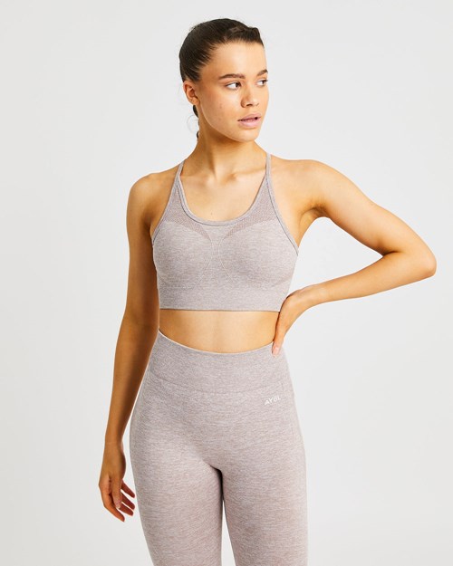 AYBL Motion Seamless Sports Bra Beige | CJHQV-0642