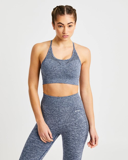 AYBL Motion Seamless Sports Bra Blu Marino | ZQLPI-8025