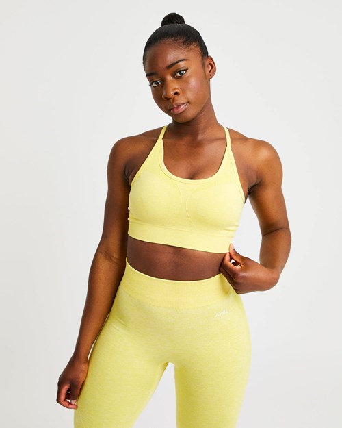 AYBL Motion Seamless Sports Bra Gialle | WFMLQ-1982