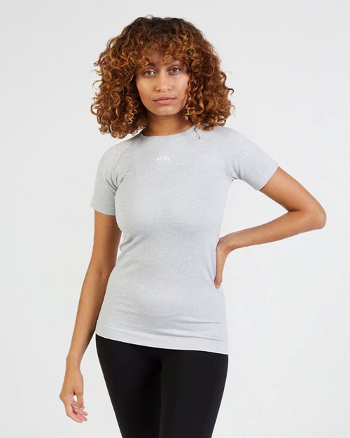 AYBL Motion Seamless T Shirt Grigie Chiaro | DLHWQ-2751