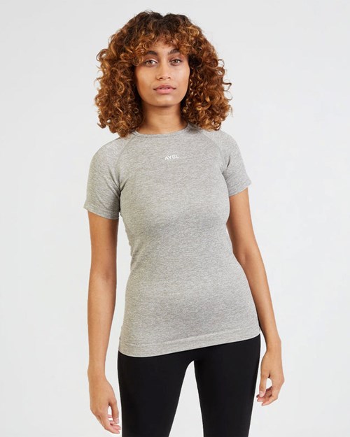 AYBL Motion Seamless T Shirt Khaki | QDBZV-5306