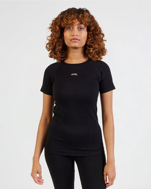 AYBL Motion Seamless T Shirt Nere | HLIKC-5701