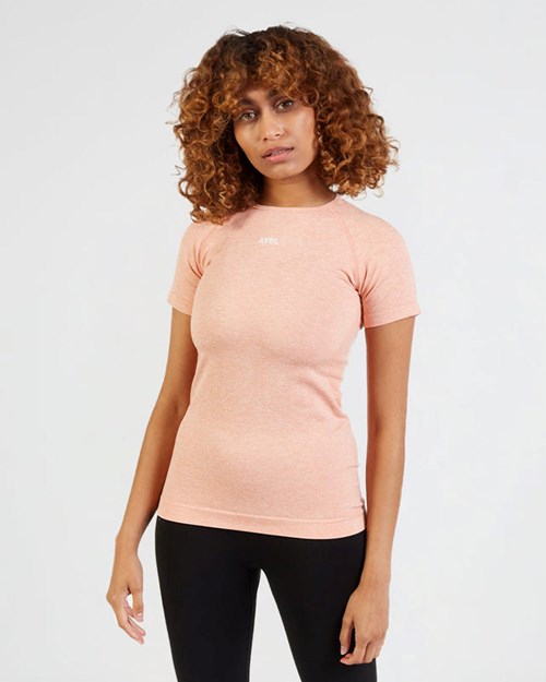 AYBL Motion Seamless T Shirt Peach | FROYD-9843