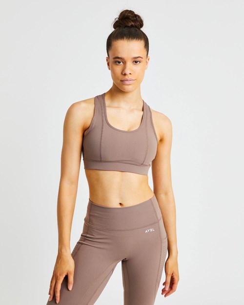 AYBL Pace Sports Bra Marroni | XIWSQ-0395
