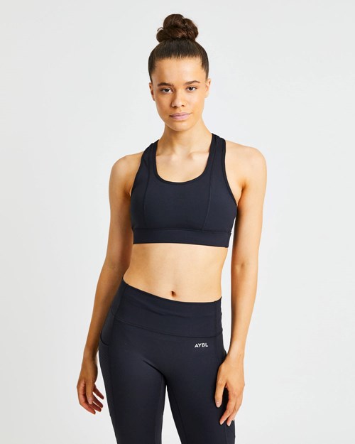 AYBL Pace Sports Bra Nere | BJFOK-8213