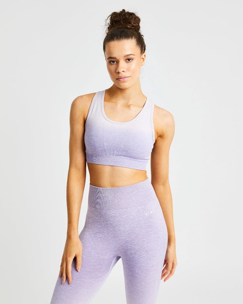 AYBL Pulse Ombré Seamless Sports Bra Lilac | MXFYL-3962