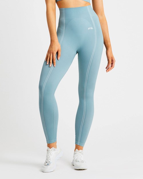 AYBL Reflex Seamless Leggings Teal | DHECM-6120