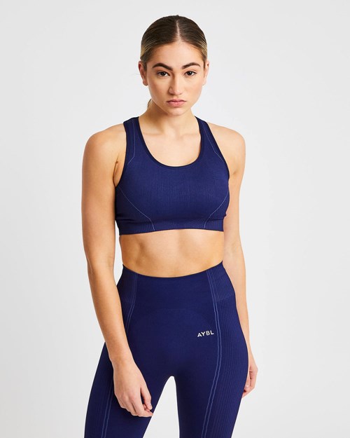 AYBL Reflex Seamless Sports Bra Blu Reale Blu | DXALM-8630