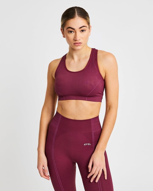 AYBL Reflex Seamless Sports Bra Plum | ZSQNG-6359
