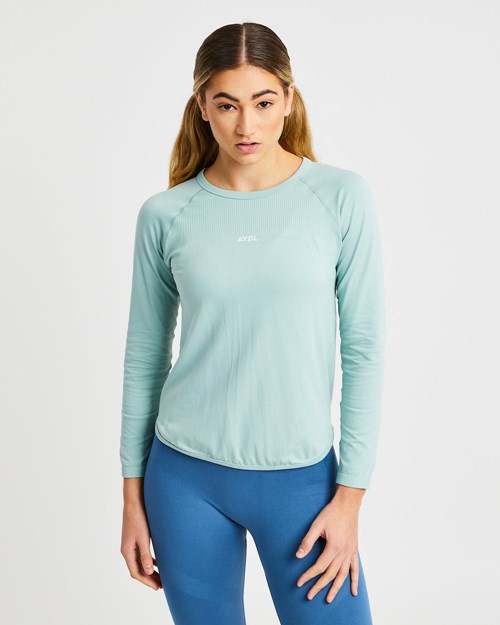 AYBL Reform Seamless Long Sleeve T Shirt Verdi | NKIGP-7483