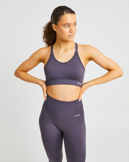 AYBL Reform Seamless Sports Bra Charcoal | LWZUA-9051
