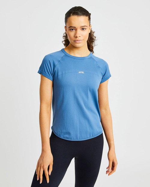 AYBL Reform Seamless T Shirt Blu | IYTCQ-5721