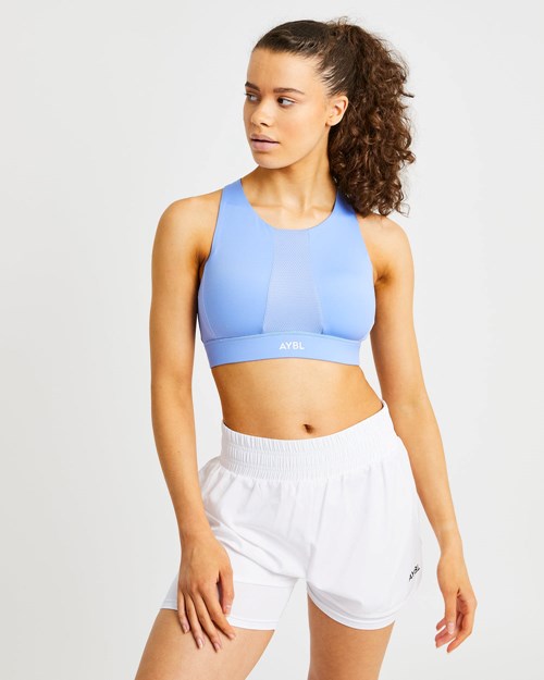 AYBL Sportive High Neck Sports Bra Blu | PLVAO-5138