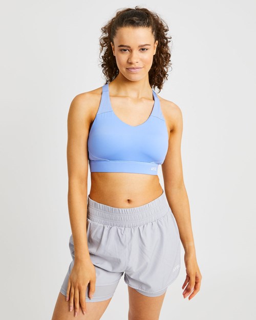 AYBL Sportive Open Back Sports Bra Blu | CZELR-2016
