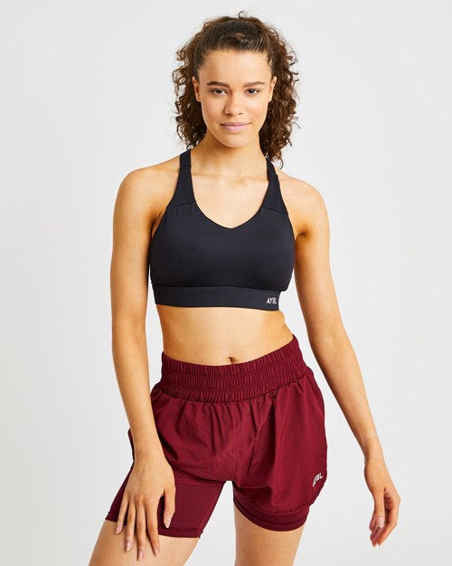AYBL Sportive Open Back Sports Bra Nere | PUREJ-7986