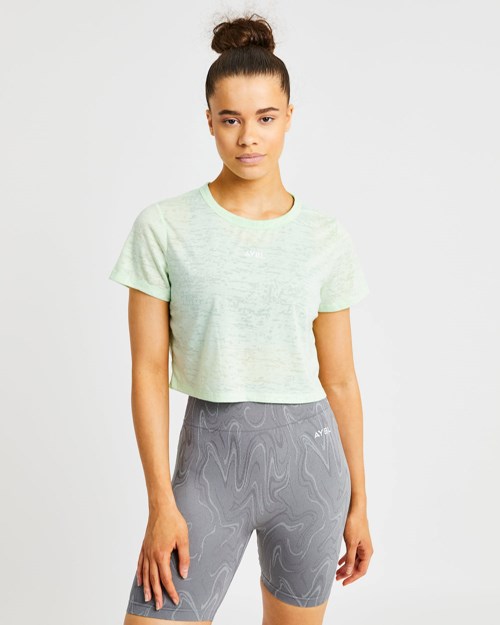 AYBL Velocity Crop T Shirt Menta | OCBPH-0371