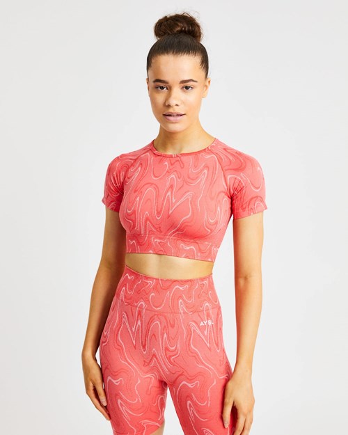 AYBL Velocity Seamless Crop Top Corallo | RAFBS-4357