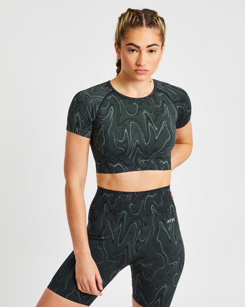 AYBL Velocity Seamless Crop Top Nere | ECAIG-1368