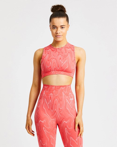AYBL Velocity Seamless Crop Vest Corallo | ZEKDQ-2601