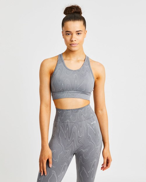 AYBL Velocity Seamless Sports Bra Grigie | SQRMT-6931