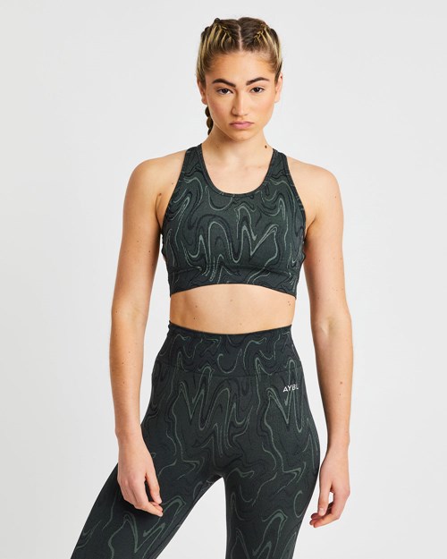 AYBL Velocity Seamless Sports Bra Nere | WZNUQ-3296